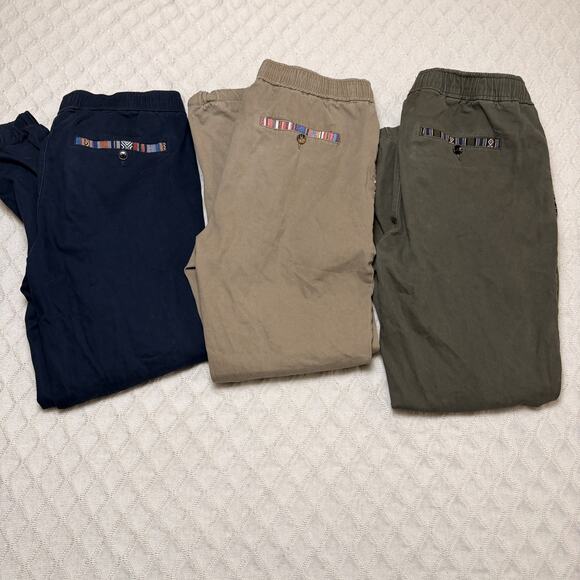 Wowie Other - Lot Of 3 Wowie Pants Men L Navy, Kakhi & Green Rambler Chino Joggers Drawstring